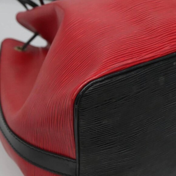 LOUIS VUITTON Epi Petit Noe Shoulder Bag Bicolor Black Red - Picture 9 of 16
